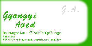 gyongyi aved business card